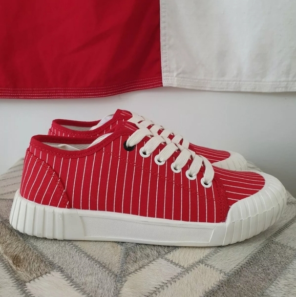 Good News Shoes Unisex Hurler Baseball Stripe Canvas Low-Tops Sneakers UK 4 37 - Picture 3 of 12